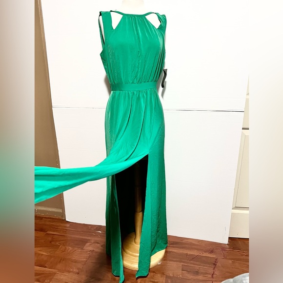 NewYork & Company  Eva Mendes sleeveless maxi dress size 4 NWT Green - Picture 5 of 16